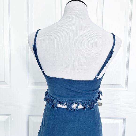 Bonheur D'amour Cutout Fringe Dress in Blue - Picture 9 of 11